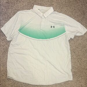 Under Armour Men's Polo in White and Green